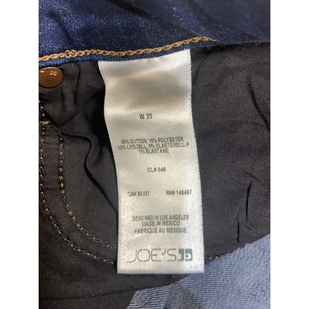 Joes Jeans Womens High Rise Flare Raw‎ Hem Dark Wash Stretch Denim Blue Size 25 - Picture 4 of 13